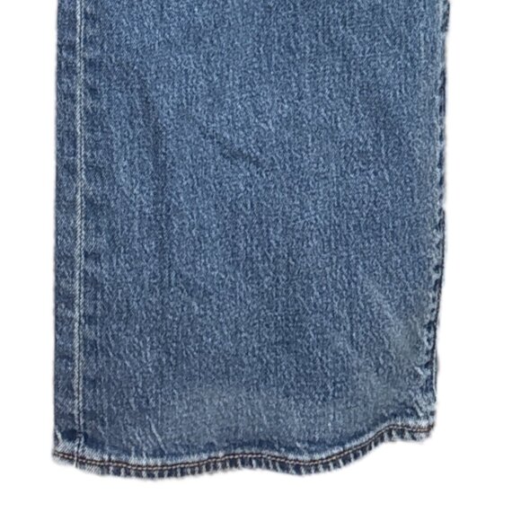 Levis 501 Button Fly Jeans Mens W44 L32 Blue Denim Straight Leg Classic Med Wash - Picture 7 of 16